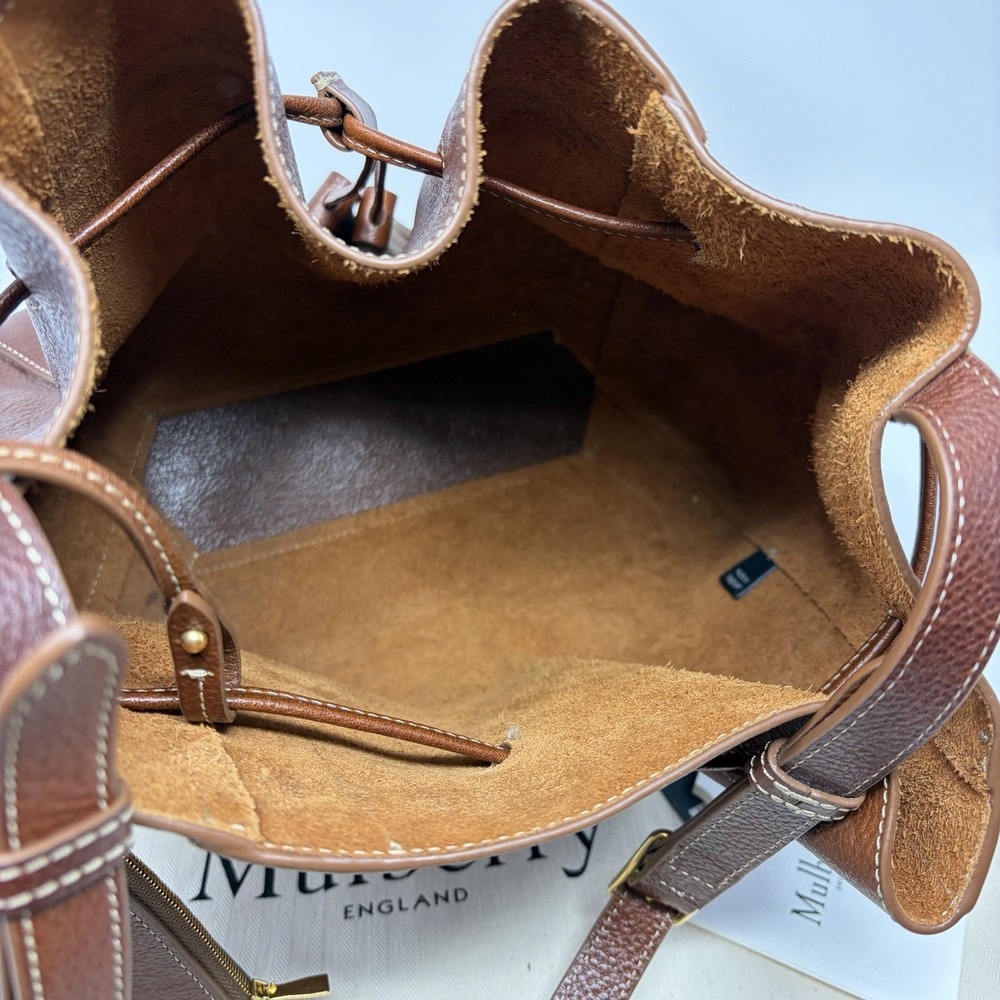 Mulberry Small Millie Tote Legacy NVT Oak Leather Made England Dust Bag - Picture 7 of 16